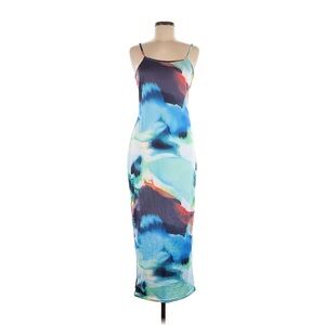 Micas Vibrant Blue and Green Maxi Dress